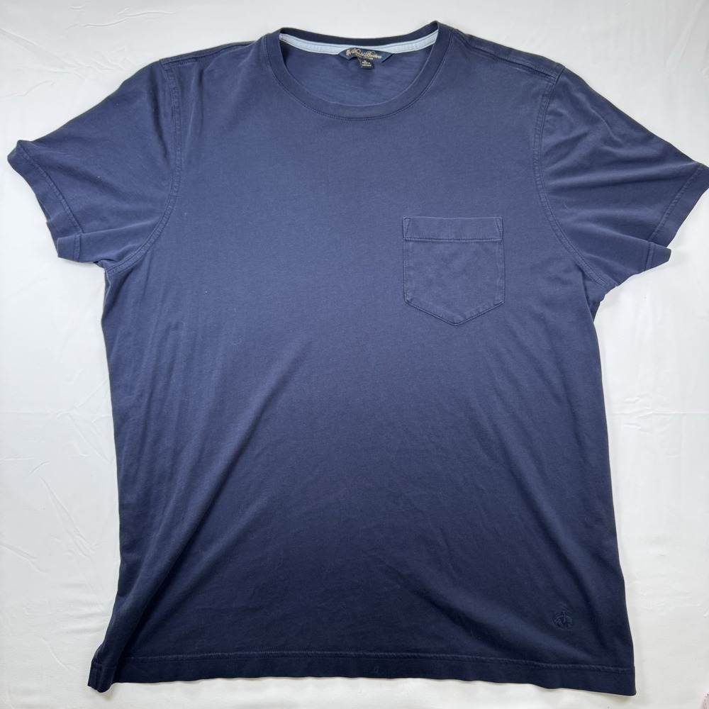 Brooks Brothers Supima® Cotton Navy Pocket Crewneck T-Shirt Medium